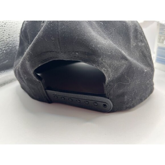 Yea.Nice Black Snapback Hat With Gold Triangle Logo C121 - Picture 9 of 11